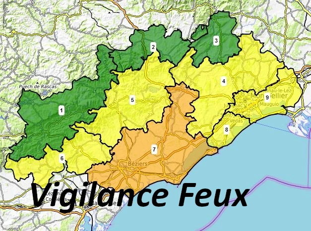 Carte de Vigilance Feux de forêts